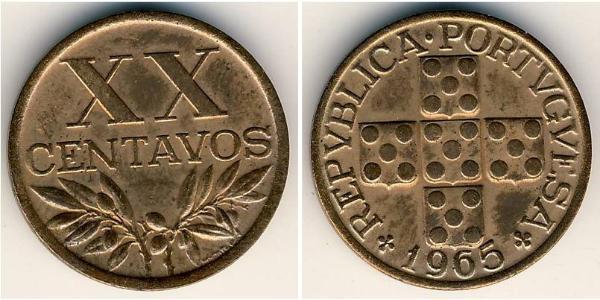 20 Centavo Estado Nuevo (Portugal) (1933 - 1974) Bronce 