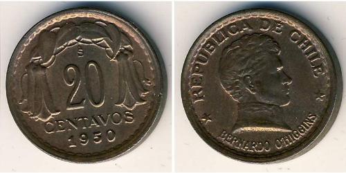 20 Centavo Chile Bronze 