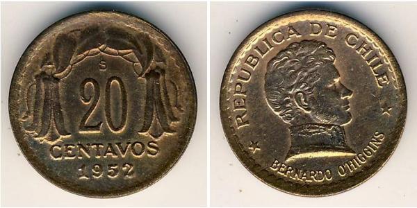 20 Centavo Chili Bronze 