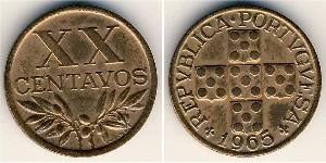 20 Centavo Estado Novo (Portugal) (1933 - 1974) Bronze 