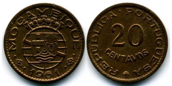 20 Centavo Mozambique Bronze 