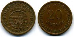 20 Centavo Portugal / São Tomé and Príncipe (1469 - 1975) Bronze 