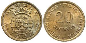 20 Centavo Portugal / Portuguese Angola (1575-1975) Bronze 