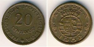 20 Centavo Portugal / Portuguese Angola (1575-1975) Bronze 