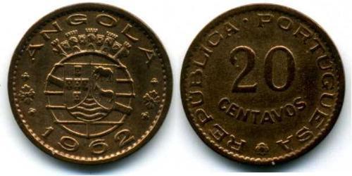 20 Centavo Portugal / Portuguese Angola (1575-1975) Bronze 