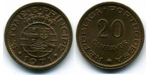 20 Centavo Portugal / São Tomé and Príncipe (1469 - 1975) Bronze 