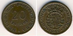 20 Centavo Mozambico Bronzo 