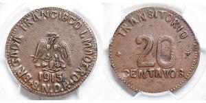 20 Centavo México (1867 - ) Cobre 