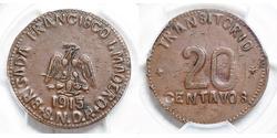 20 Centavo United Mexican States (1867 - ) Copper 