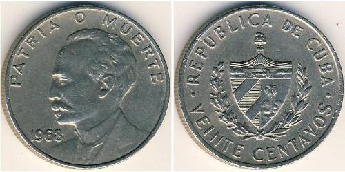 20 Centavo Cuba Copper/Nickel 