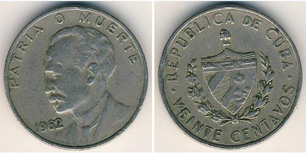20 Centavo Kuba Kupfer/Nickel 
