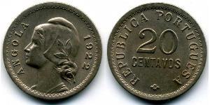 20 Centavo Portugal / Portuguese Angola (1575-1975) Kupfer/Nickel 
