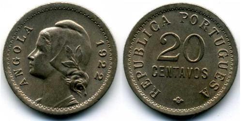 20 Centavo Portugal / Portuguese Angola (1575-1975) Kupfer/Nickel 