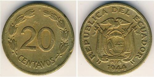 20 Centavo Ecuador Latón 