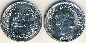 20 Centavo Republic of Colombia (1886 - ) Nickel 