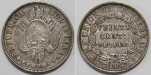 20 Centavo Bolivia Plata 