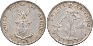 20 Centavo Filipinas Plata 