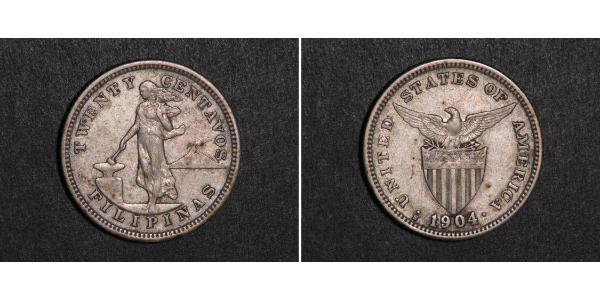 20 Centavo Filipinas Plata 