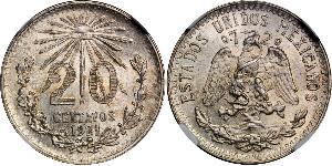 20 Centavo México Plata 