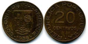 20 Centavo Mozambico Rame 