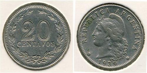 20 Centavo Argentina (1861 - ) Rame/Nichel 