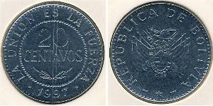 20 Centavo Bolivia (1825 - ) Rame/Nichel 