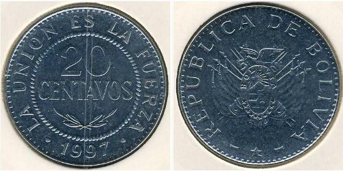 20 Centavo Bolivia (1825 - ) Rame/Nichel 