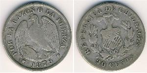 20 Centavo Chile Silber 