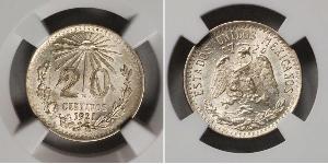 20 Centavo Mexiko Silber 