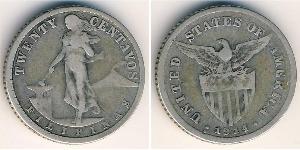 20 Centavo Philippinen Silber 