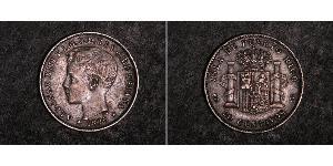 20 Centavo Puerto Rico Silber Alfonso XIII of Spain (1886 - 1941)