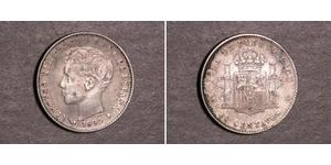 20 Centavo Puerto Rico Silber Alfonso XIII of Spain (1886 - 1941)