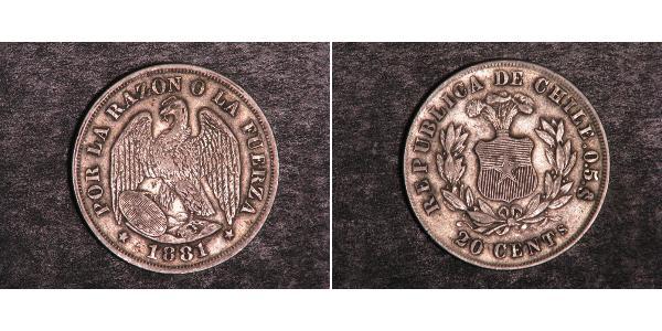 20 Centavo Chile Silver 