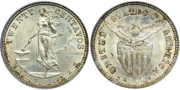 20 Centavo Philippines Silver 