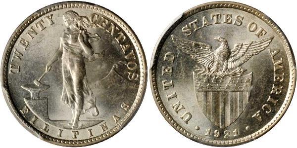20 Centavo Philippines Silver 