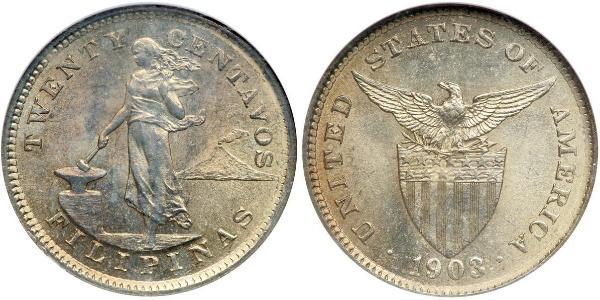 20 Centavo Philippines Silver 