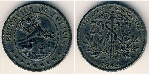 20 Centavo Bolivia (1825 - ) Zinc 