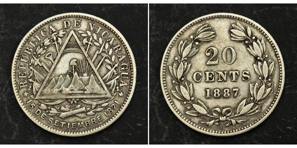 20 Centavo Nicaragua 銀 