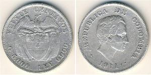 20 Centavo 哥伦比亚 銀 
