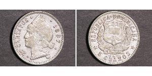 20 Centavo 多明尼加 銀 