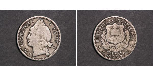 20 Centavo 多明尼加 銀 