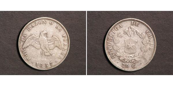 20 Centavo 智利 銀 