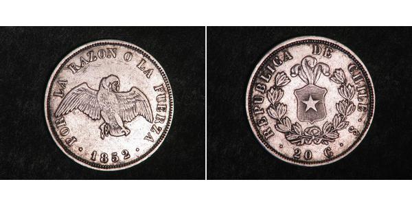 20 Centavo 智利 銀 