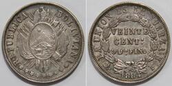 20 Centavo 玻利維亞 銀 