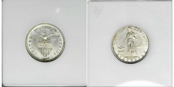 20 Centavo 菲律宾 銀 