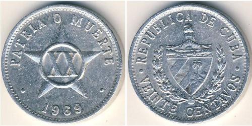 20 Centavo Cuba 铝 