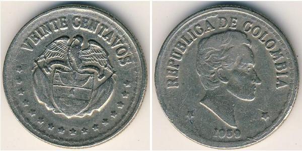 20 Centavo 哥伦比亚 銅/镍 