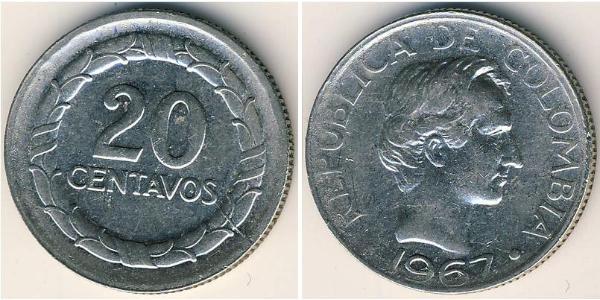 20 Centavo 哥伦比亚 銅/镍 