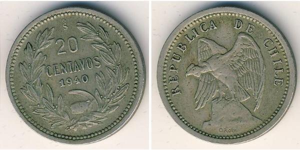 20 Centavo 智利 銅/镍 