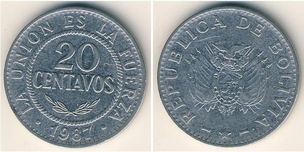 20 Centavo 玻利維亞 銅/镍 